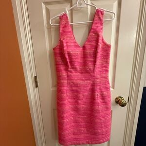 Lilly Pulitzer Pink and Gold Mini Dress